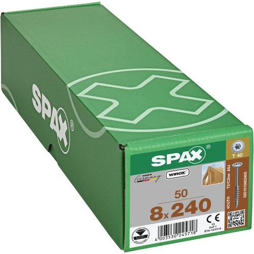 Skrutky do dreva s plochou hlavou Spax TX ø 8 mm