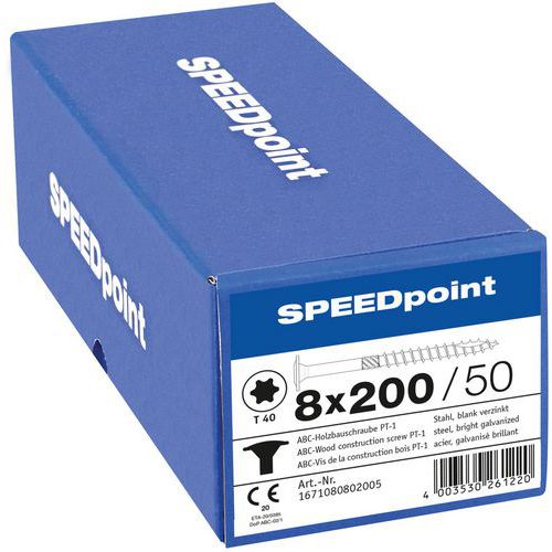 Skrutky do dreva s plochou hlavou Speedpoint TX ø 8 mm