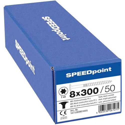 Skrutky do dreva s plochou hlavou Speedpoint TX ø 8 mm