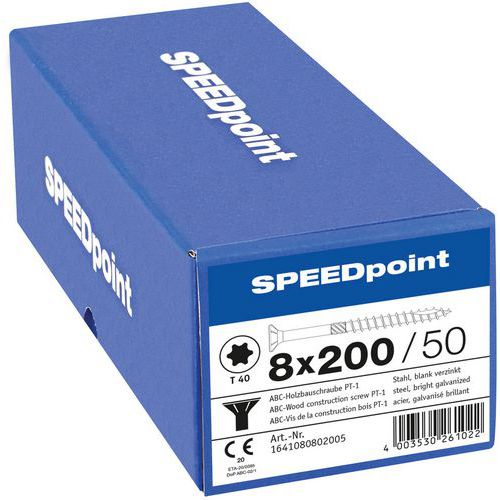 Skrutky do dreva so zapustenou hlavou Speedpoint TX ø 8 mm