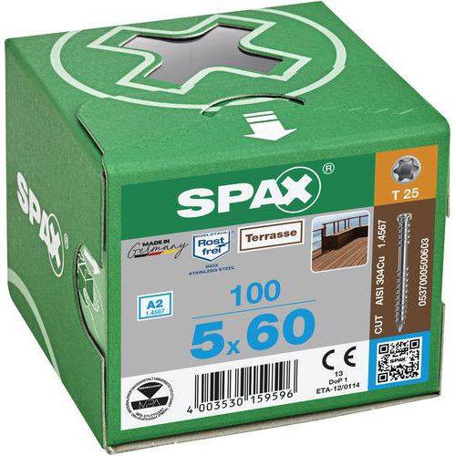 Skrutky do dreva s valcovou hlavou Spax TX Terrasse ø 5 mm