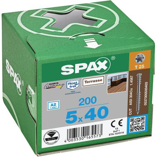 Skrutky do dreva s valcovou hlavou Spax TX Terrasse ø 5 mm