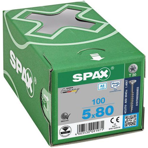Univerzálne skrutky do exteriéru so zapustenou hlavou Spax TX