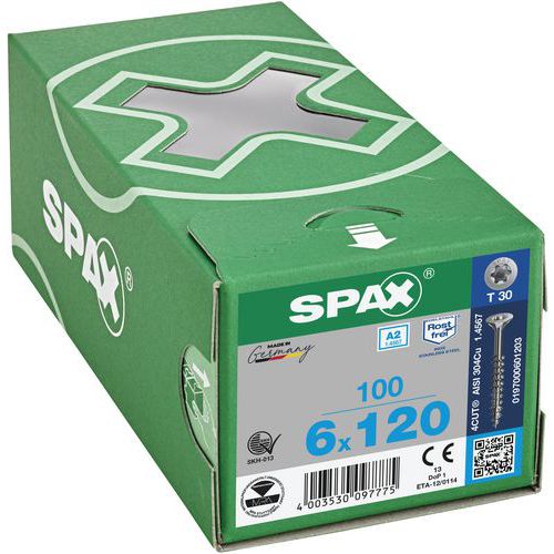 Univerzálne skrutky do exteriéru so zapustenou hlavou Spax TX