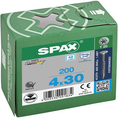 Univerzálne skrutky do exteriéru so zapustenou hlavou Spax TX