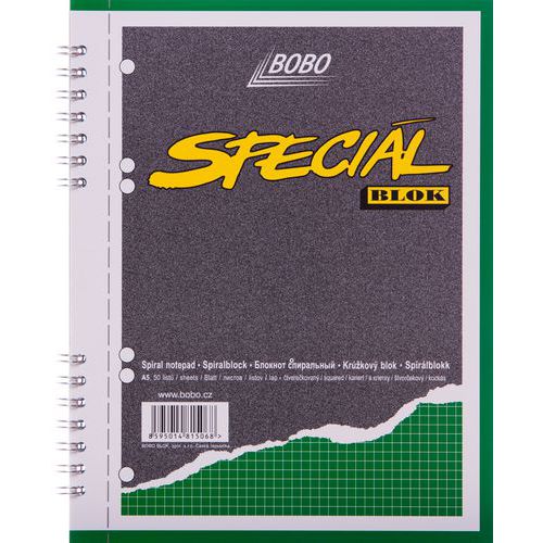 Blok s kovovou bočnou špirálou