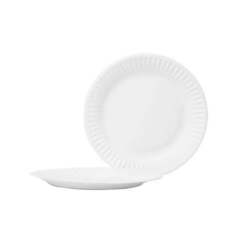 Biele papierové taniere