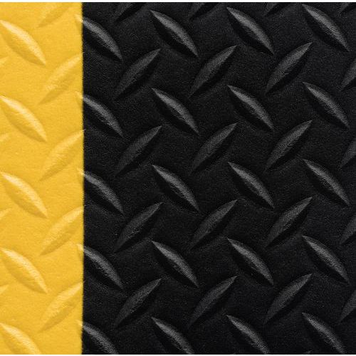 Priemyselné rohože Sof-Tred™ s diamantovým povlakom proti únave, čierna/žltá, šírka 122 cm
