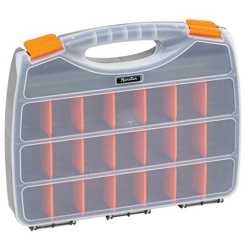 Plastový organizér Manutan Expert, 22 priehradiek, 38 x 31 x 6 cm Plastový organizér Manutan Expert, 22 priehradiek, 38 x 31 x 6 cm