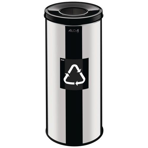 Kovové odpadkové koše Prestige EKO na triedený odpad, objem 45 l