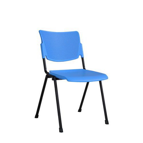 Plastové jedálenské stoličky MIA Black
