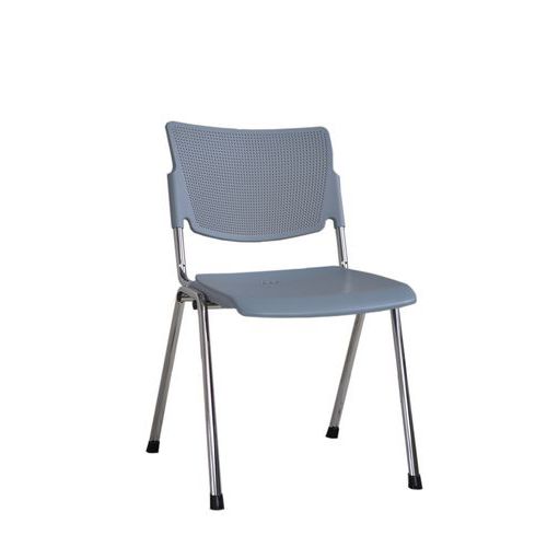 Plastové jedálenské stoličky MIA Chrom