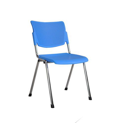Plastové jedálenské stoličky MIA Chrom