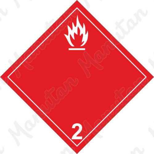 Výstražné ADR tabuľky – Nebezpečenstvo požiaru, horľavé plyny č. 2 B