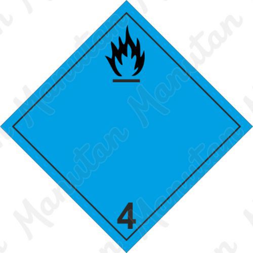 Výstražné ADR tabuľky – Nebezpečenstvo vyvíjania horľavého plynu pri styku s vodou 4.3 A
