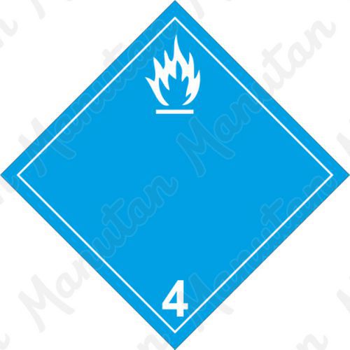 Výstražné ADR tabuľky – Nebezpečenstvo vyvíjania horľavého plynu pri styku s vodou 4.3 B