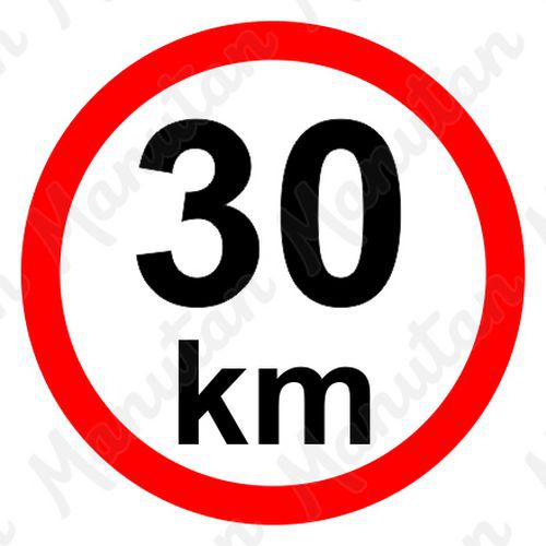 Príkazové tabuľky – Obmedzenie rýchlosti 30 km/h