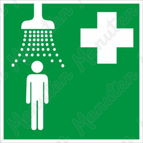 Tabuľky bezpečnosti, fotoluminiscenčné – Zdravotnícka sprcha