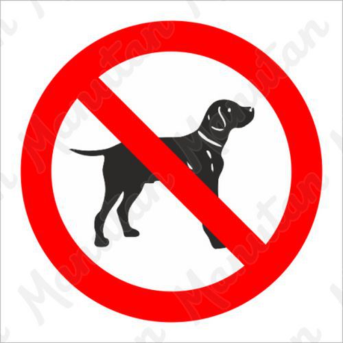 Zákazové tabuľky – Zákaz vstupu so psom