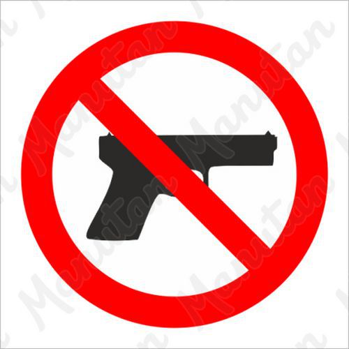 Zákazové tabuľky – Zákaz vstupu so zbraňou