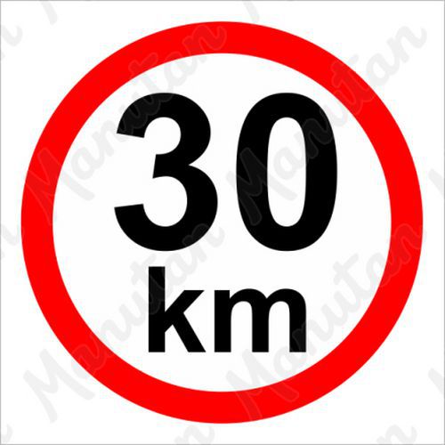 Príkazové tabuľky – Obmedzenie rýchlosti 30 km/h