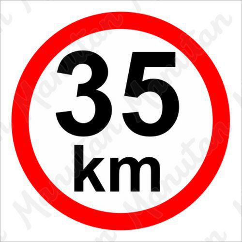 Príkazové tabuľky – Obmedzenie rýchlosti 35 km/h