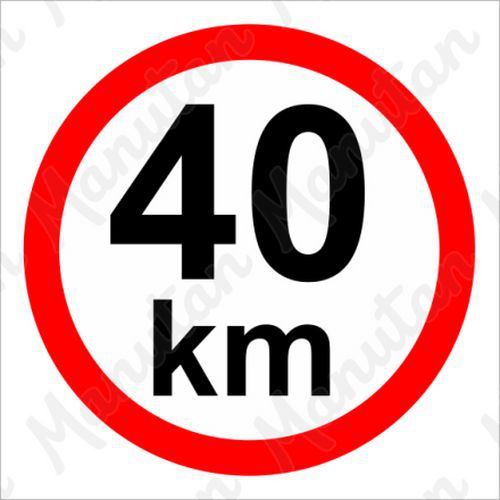 Príkazové tabuľky – Obmedzenie rýchlosti 40 km/h