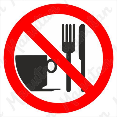 Zákazové tabuľky – Zákaz jedla
