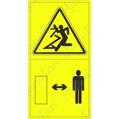 Výstražné tabuľky – Výstraha, možnosť zásahu letiacim objektom, celá osoba