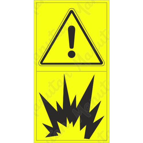 Výstražné tabuľky – Výstraha, možnosť výbuchu