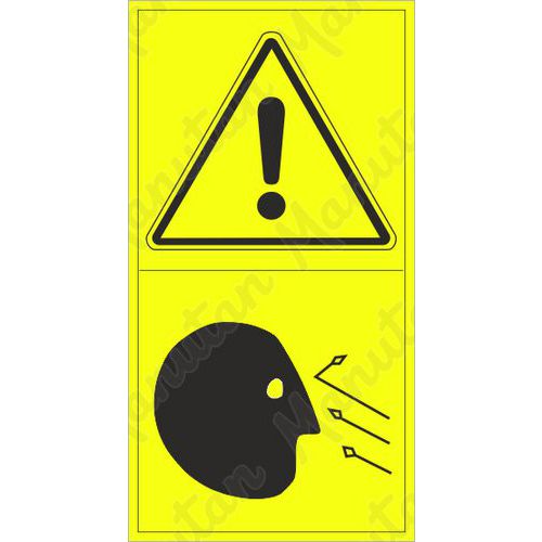 Výstražné tabuľky – Výstraha, možnosť zásahu tváre letiacim objektom