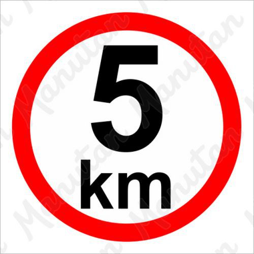 Príkazové tabuľky – Obmedzenie rýchlosti 5 km/h