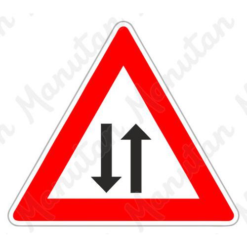 Výstražné tabuľky – Prevádzka v oboch smeroch dopravná značka A9