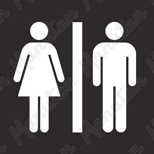 Vodorovné označenie – Šablóna toalety