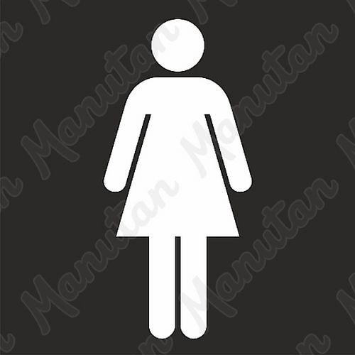 Vodorovné označenie – Šablóna toalety ženy