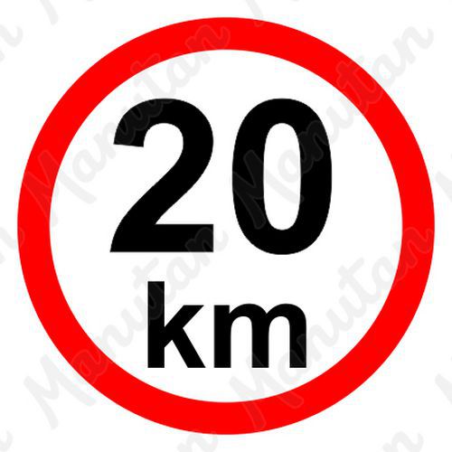 Príkazové tabuľky – Obmedzenie rýchlosti 20 km/h