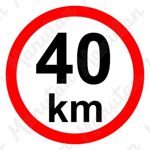 Príkazové tabuľky – Obmedzenie rýchlosti 40 km/h