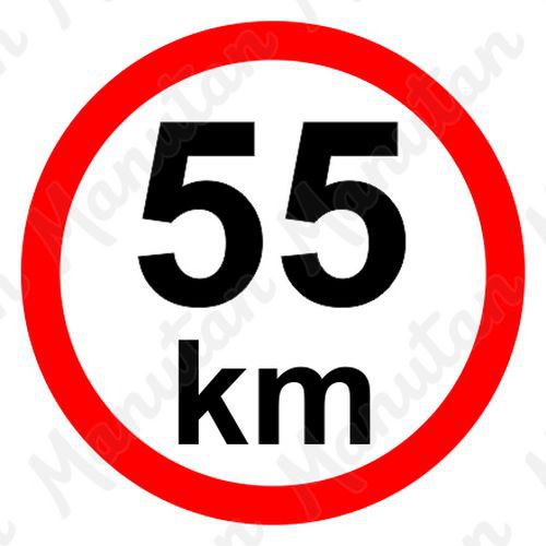 Príkazové tabuľky – Obmedzenie rýchlosti 55 km/h
