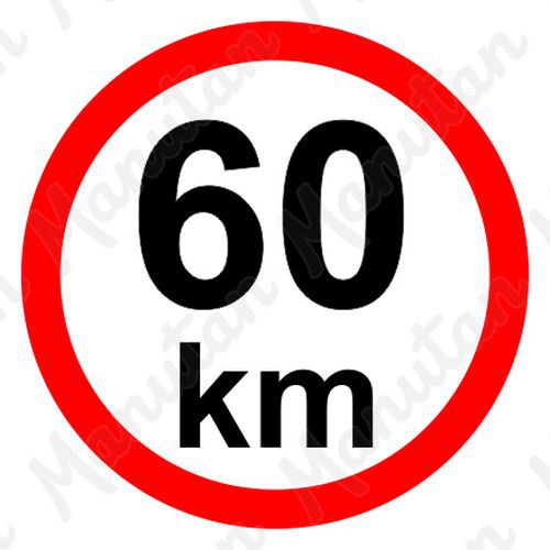 Príkazové tabuľky – Obmedzenie rýchlosti 60 km/h