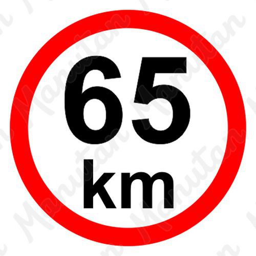 Príkazové tabuľky – Obmedzenie rýchlosti 65 km/h