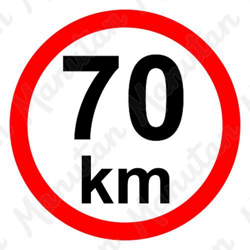 Príkazové tabuľky – Obmedzenie rýchlosti 70 km/h