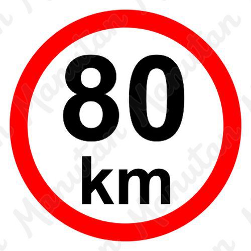 Príkazové tabuľky – Obmedzenie rýchlosti 80 km/h