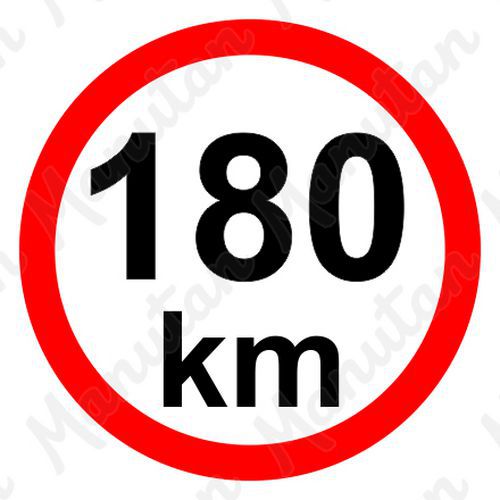 Príkazové tabuľky – Obmedzenie rýchlosti 180 km/h