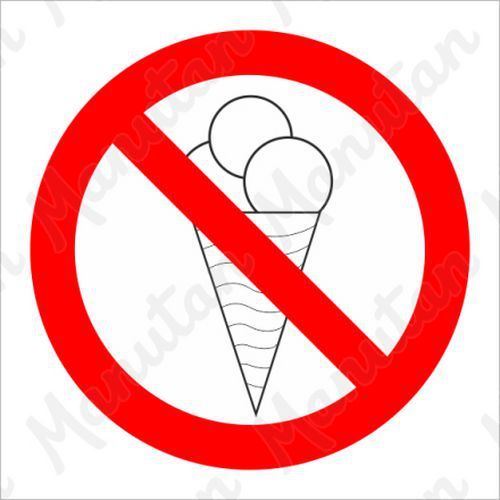 Zákazové tabuľky – Zákaz vstupu so zmrzlinou