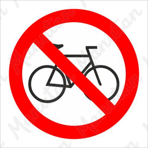 Zákazové tabuľky – Zákaz vstupu s bicyklom