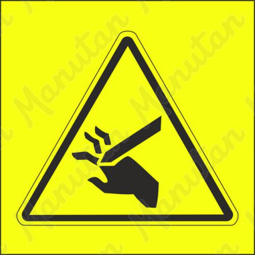 Výstražná tabuľka – Výstraha, nebezpečenstvo odseknutia prstov alebo ruky