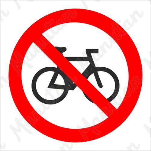 Zákazová tabuľka – Zákaz jazdy na bicykli