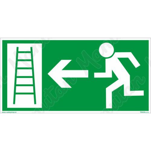 Tabuľky bezpečnosti – Únikový rebrík vľavo