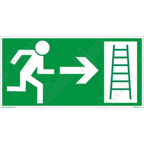 Tabuľky bezpečnosti – Únikový rebrík vpravo