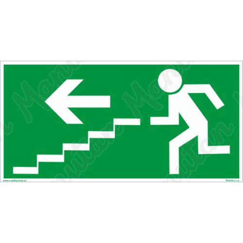 Tabuľky bezpečnosti – Únikové schodisko vľavo dole